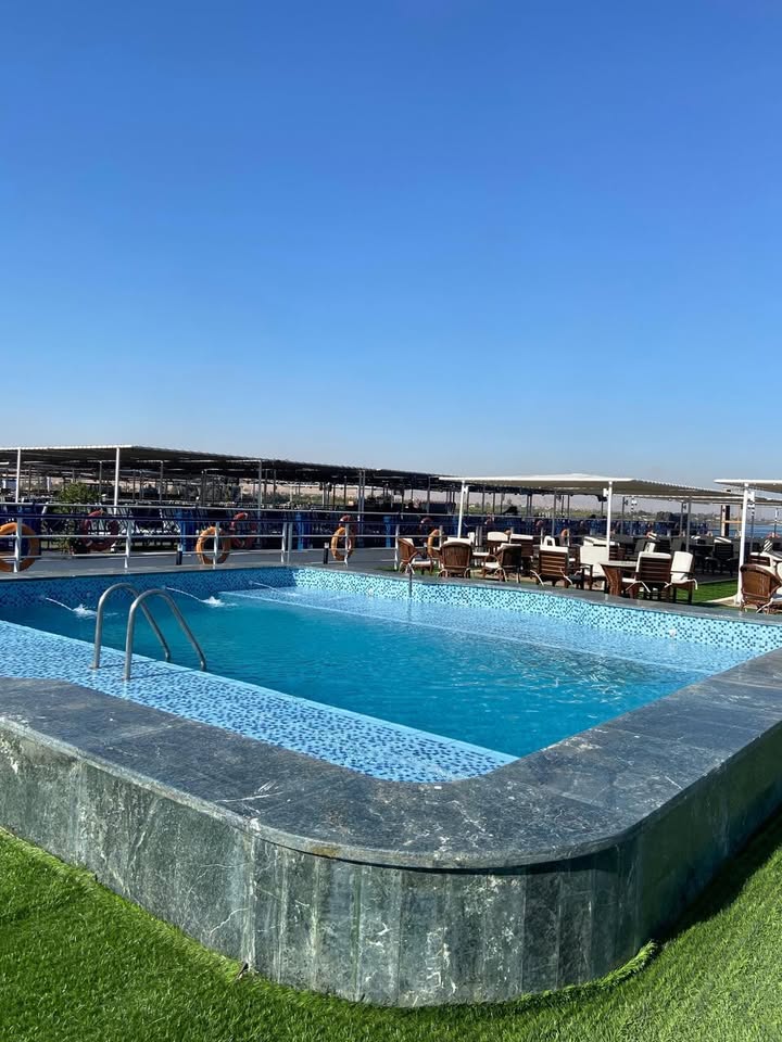 Swimming pool on the cruise sun deck