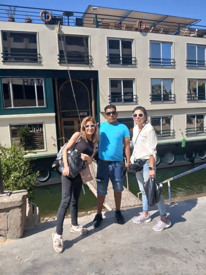 Ziki welcoming guests for a Nile cruise
